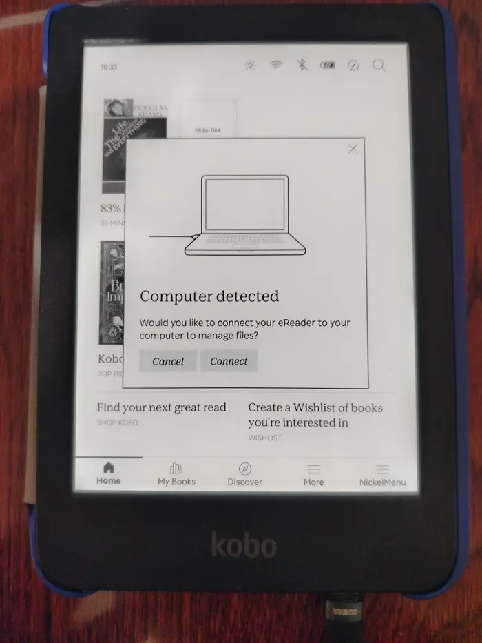1. Підключення Kobo Clara BW до ПК
